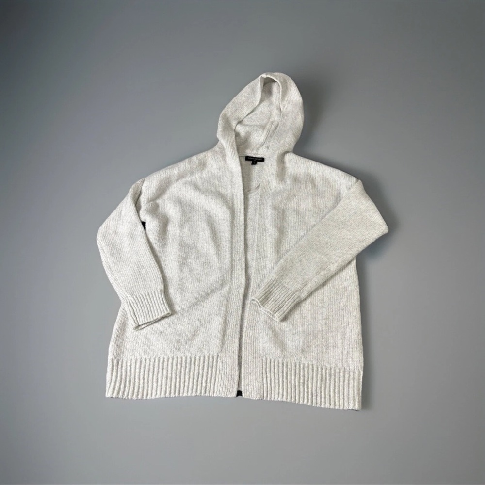Womens Banana Republic Knit Hooded Cardigan Sweater Gray Small